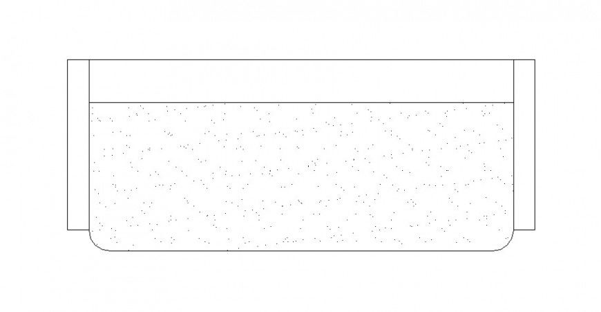 Common Sofa Top View and Elevation Block CAD Drawing