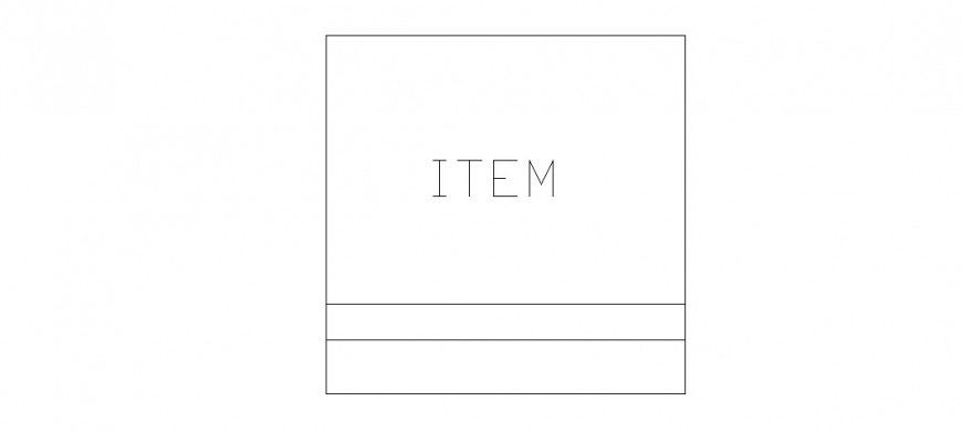 Common table top view elevation block cad drawing details dwg file