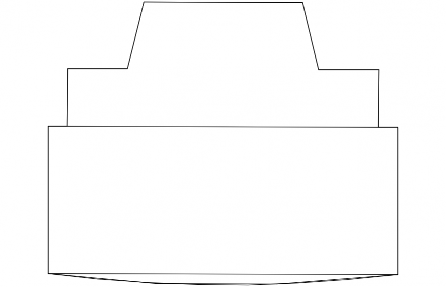 Common television top view block cad drawing details dwg file