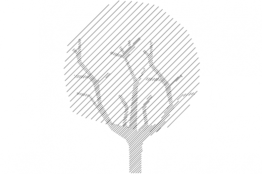 Common tree front elevation block drawing details dwg file