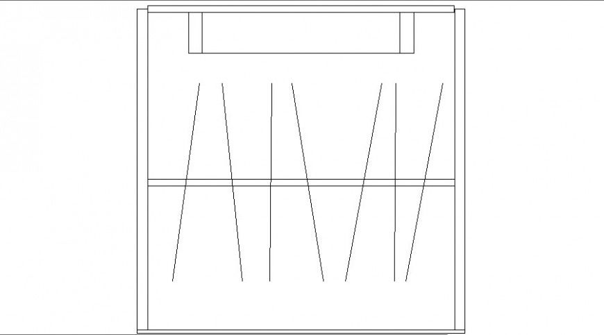 Common wardrobe hanger elevation block cad drawing details dwg file