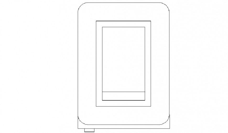 Common washing machine block cad drawing details dwg file