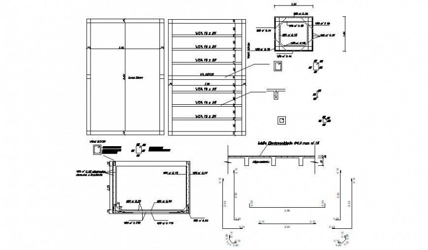 Common window elevation and installation drawing details dwg file
