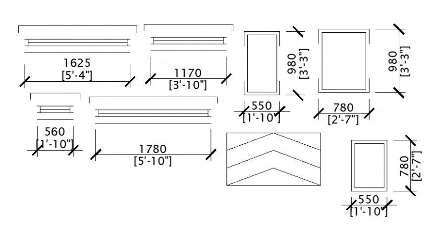 Common windows and window frame elevation blocks drawing details dwg file