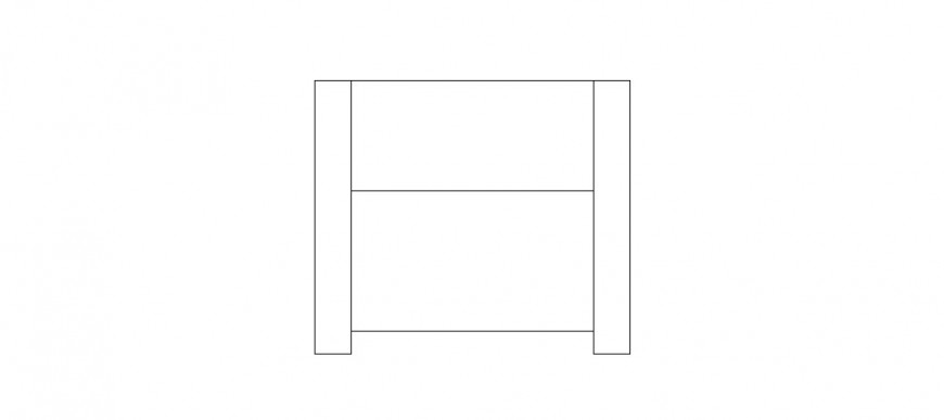 Common wooden chair block cad drawing details dwg file