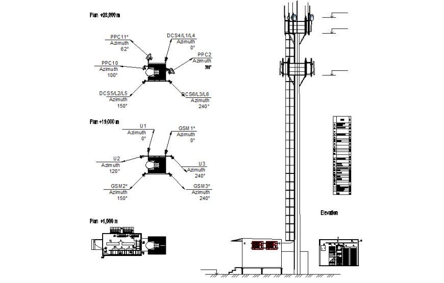 Communication Tower Design In Autocad File