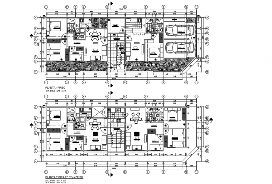 Complete furniture detailing layout plan detailing dwg file