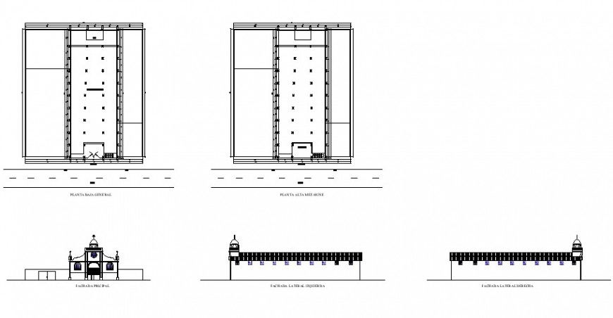 Compound wall details elevation and plan 2d view autocad file