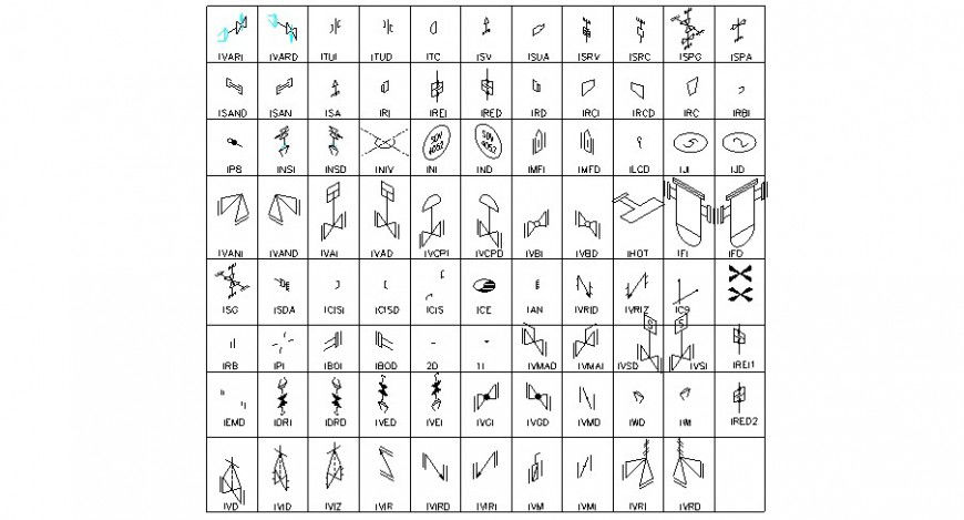 concentrate of blocks drawing in dwg file.