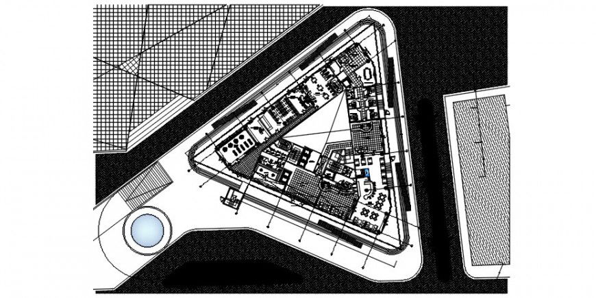 Concept of furniture of hotel dwg file