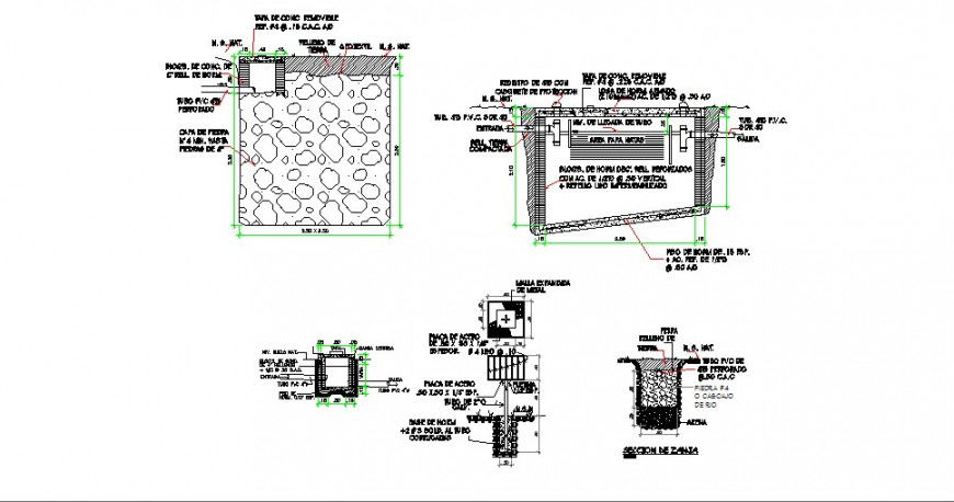 Concrete armed slab and column construction cad drawing details dwg file