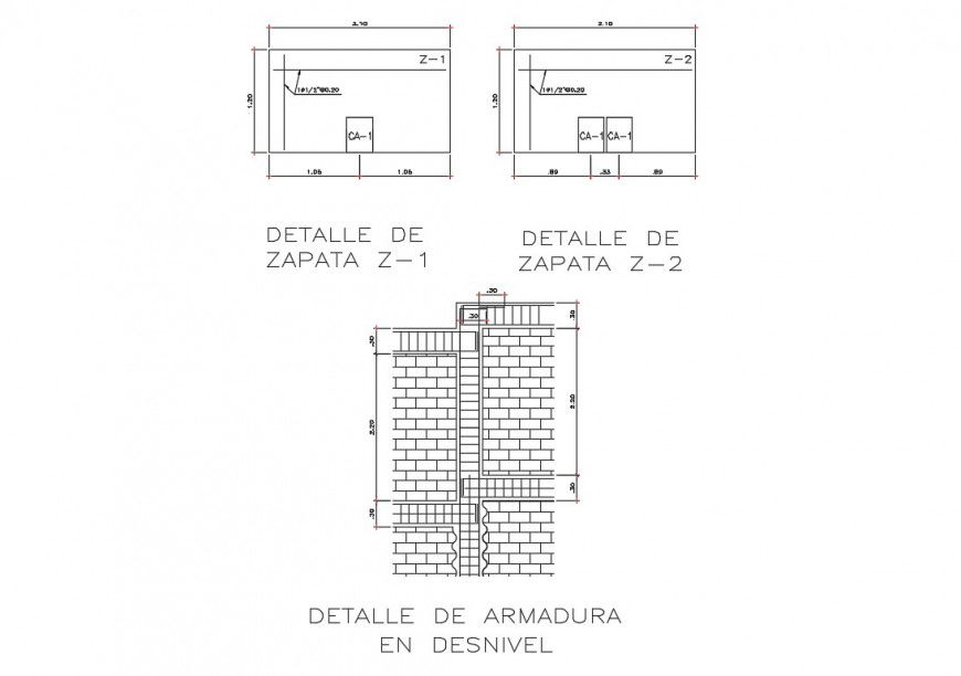 Concrete armor construction cad drawing details dwg file