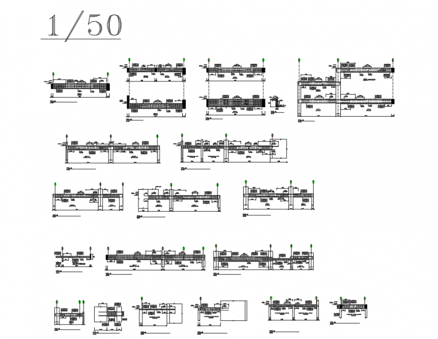 Concrete beam schedule cad drawing details dwg file