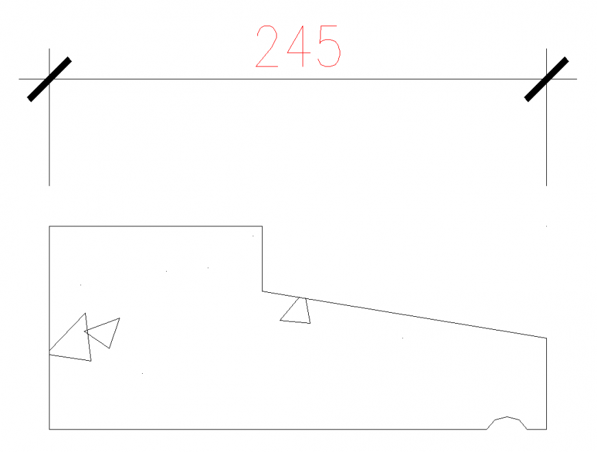 Concrete block detail with construction design dwg file