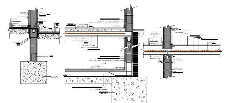 Concrete blocks details cad file