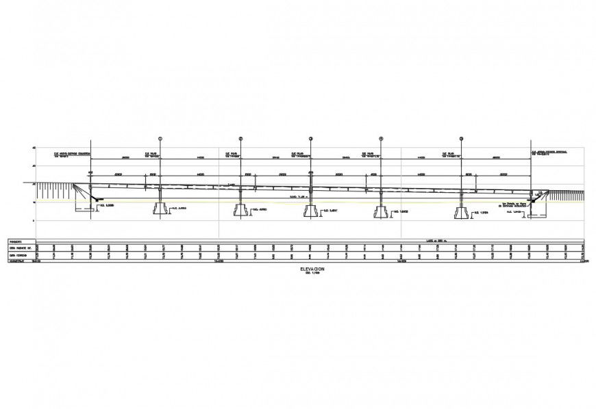 Concrete bridge constructive-section cad drawing details dwg file