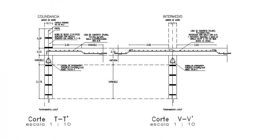 Concrete bridge detail drawing in AutoCAD file.