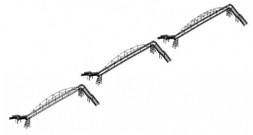 Concrete bridge section and construction cad drawing details dwg file