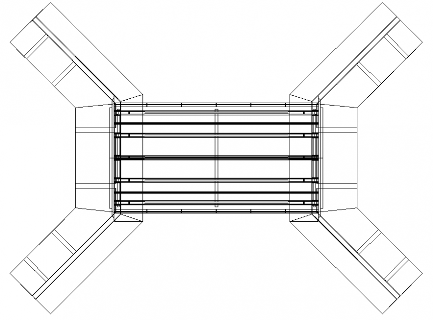 Concrete bridge sectional and constructive details dwg file