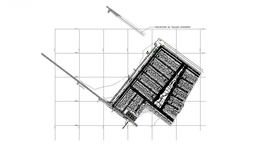 Concrete bridge that passes a canal construction cad drawing details dwg file