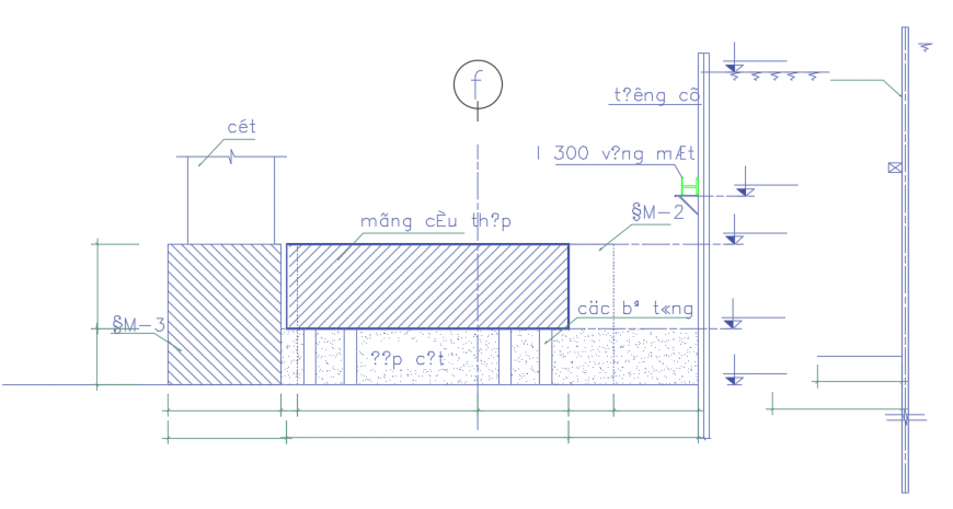 Concrete detail Front side elevation in Drawing file