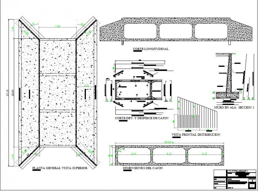 Concrete filling structure wall detail