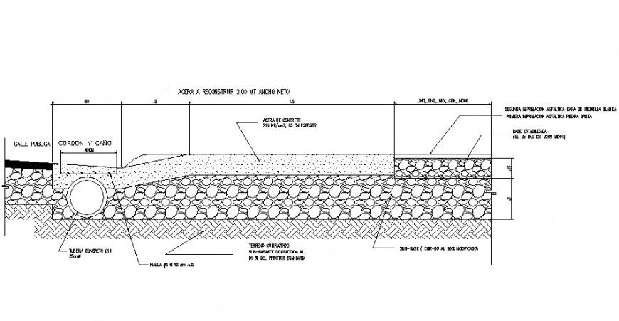 Concrete floor construction and structure drawing details dwg file