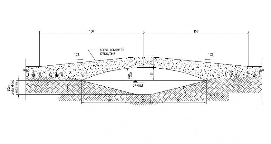 Concrete floor constructive structure drawing details dwg file