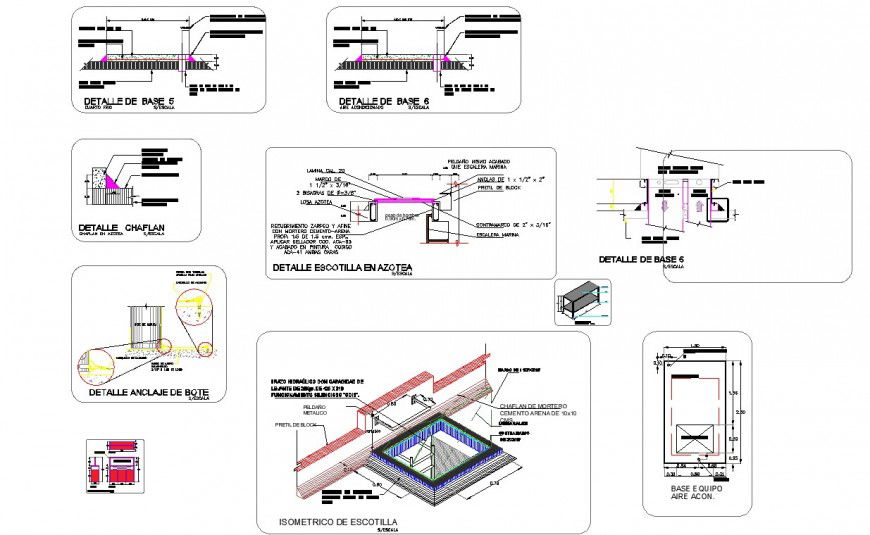 Concrete masonry block detail 2d view CAD structural unit autocad file