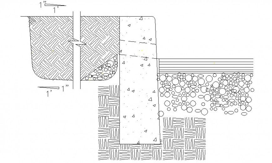 Concrete masonry details 2d view drawing in AutoCAD software