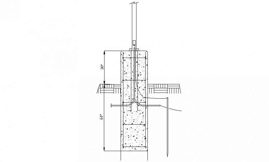 Concrete masonry details drawing in autocad software