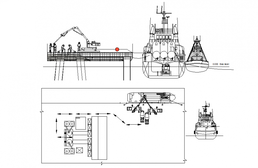 Concrete Mixer Plant Detail & Elevation detail