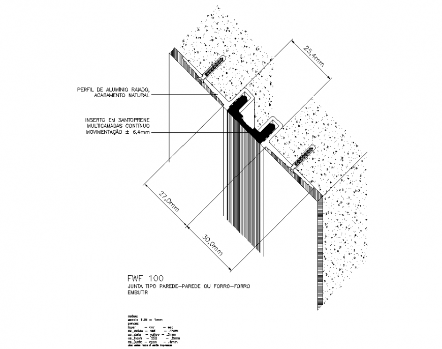 Concrete mortar expansion joint plan autocad file