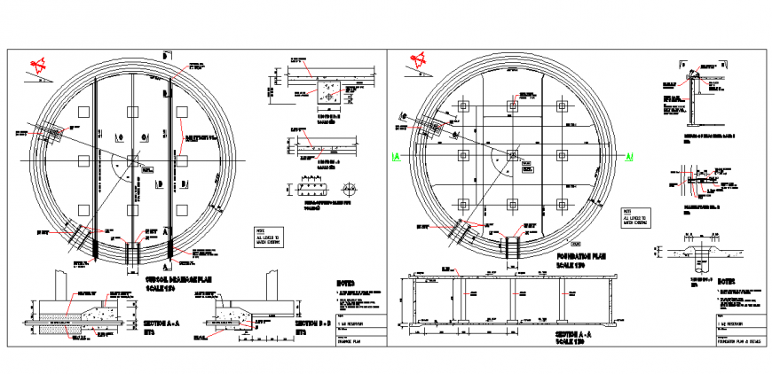 Concrete Reservoir section detail