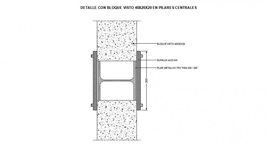 Concreting structural blocks detail 2d view autocad file