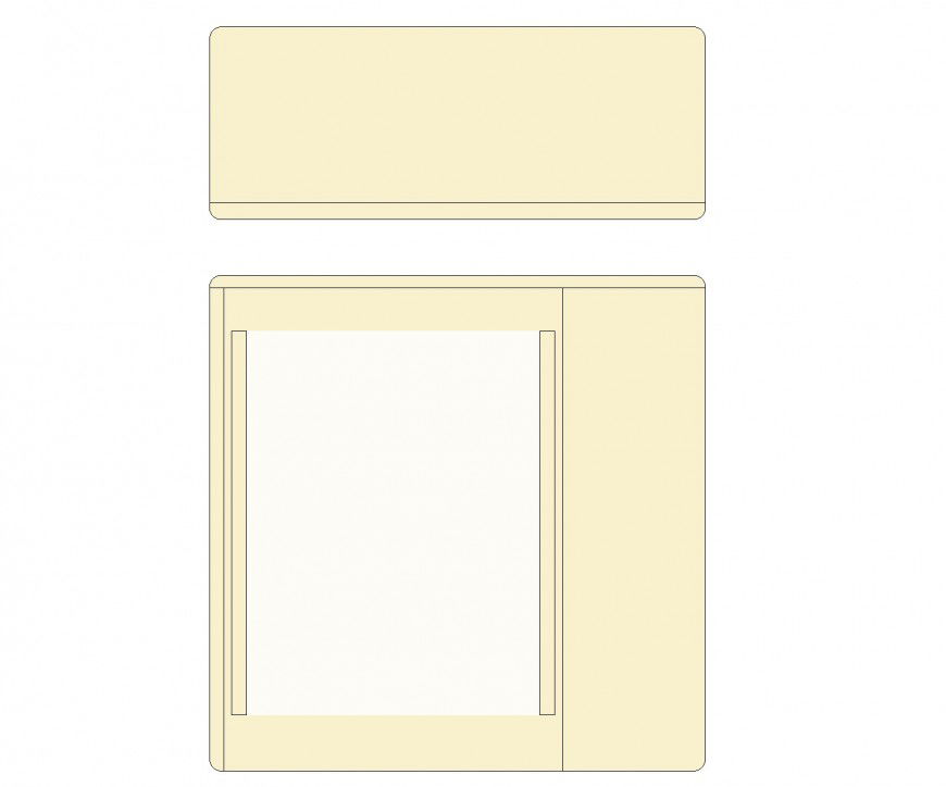 Condensing Unit plan and elevation layout file