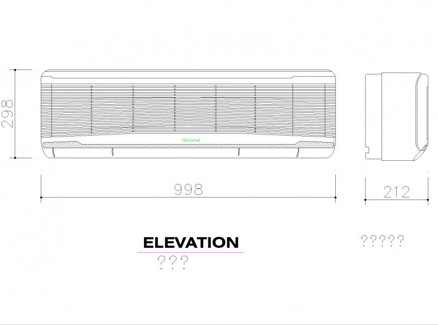 Conditioner air plan dwg file