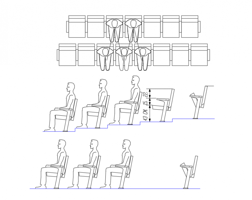 Conference room chair blocks of office with chair dimensions cad drawing details dwg file