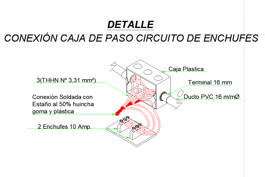 connation box step circuit plugs detail dwg file
