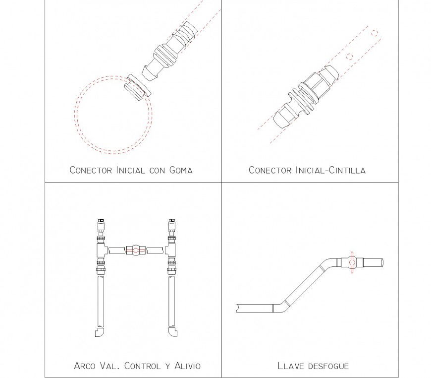 Connections x drip irrigation system layout file