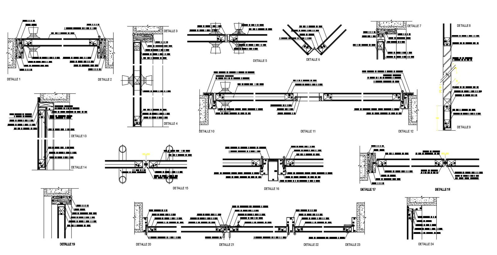 construction detail of furniture in dwg file