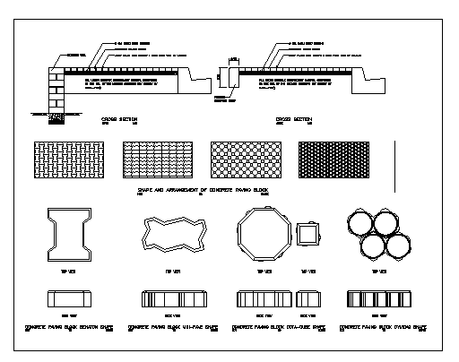 construction detail of pavements dwg file