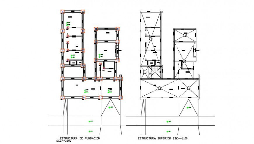 Construction and installation unit plan detail dwg file
