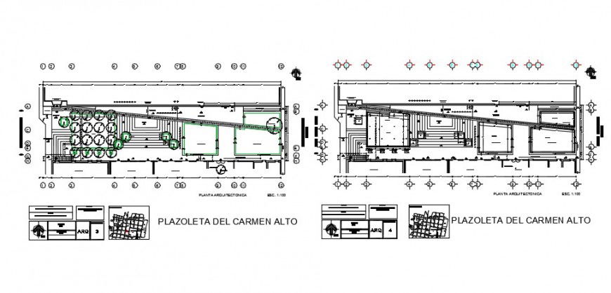 Construction and installation unit plan top view detail dwg file