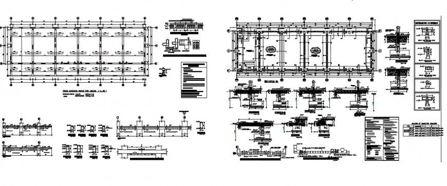 Construction and sectional layout plan detail dwg file