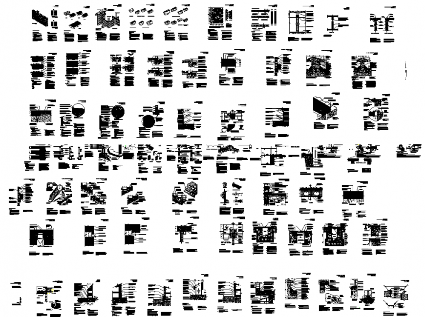 Construction and structure drawing of house in dwg file.