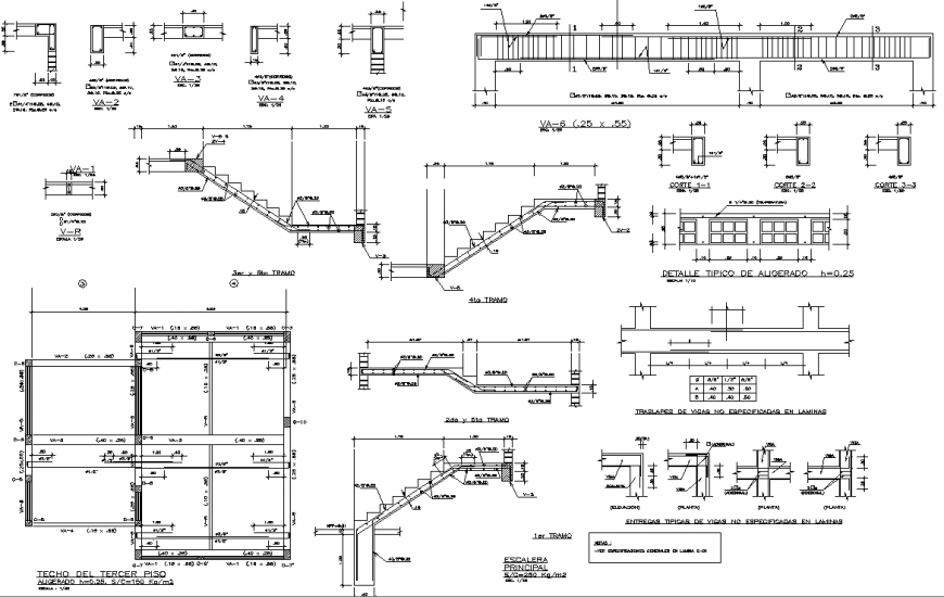 Construction and structure drawing of raw house in dwg file.