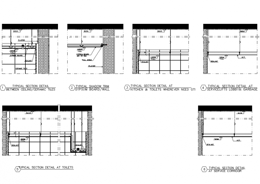 Construction architectural detail autocad file