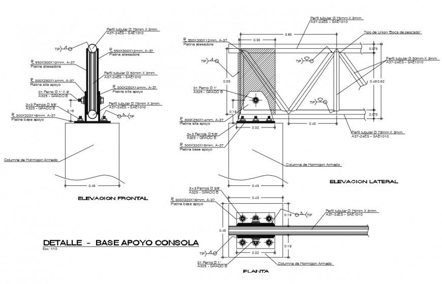 Construction block detail 2d view CAD structural unit autocad file