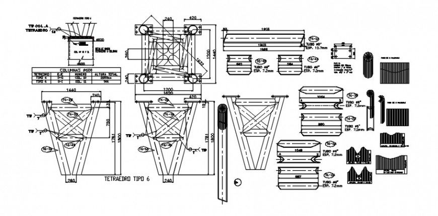 Construction blocks of bridge 2d view CAD structural blocks dwg file